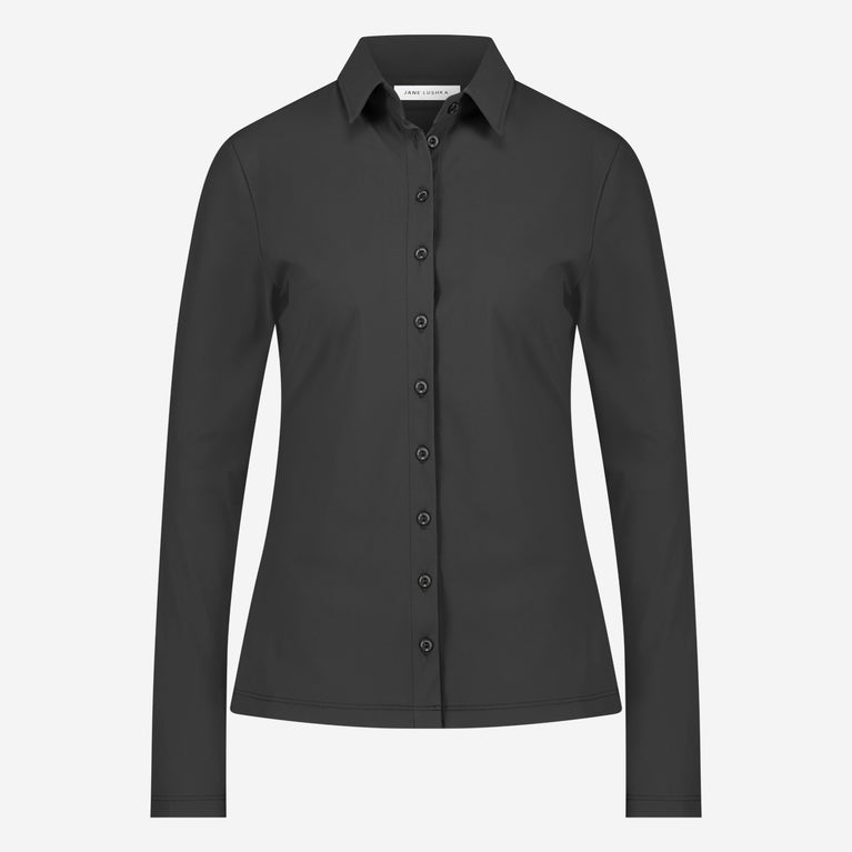 jane lushka Kikkie Blouse Technical Jersey Dark Grey