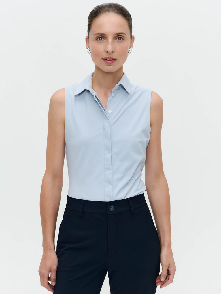 Jane Lushka Kikkie Blouse Technical Jersey WS Light Blue