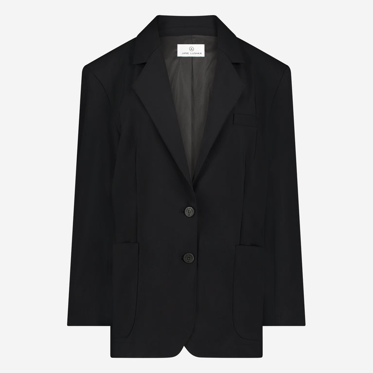 Jane Lushka Lennard Oversize Blazer Technical Jersey Black
