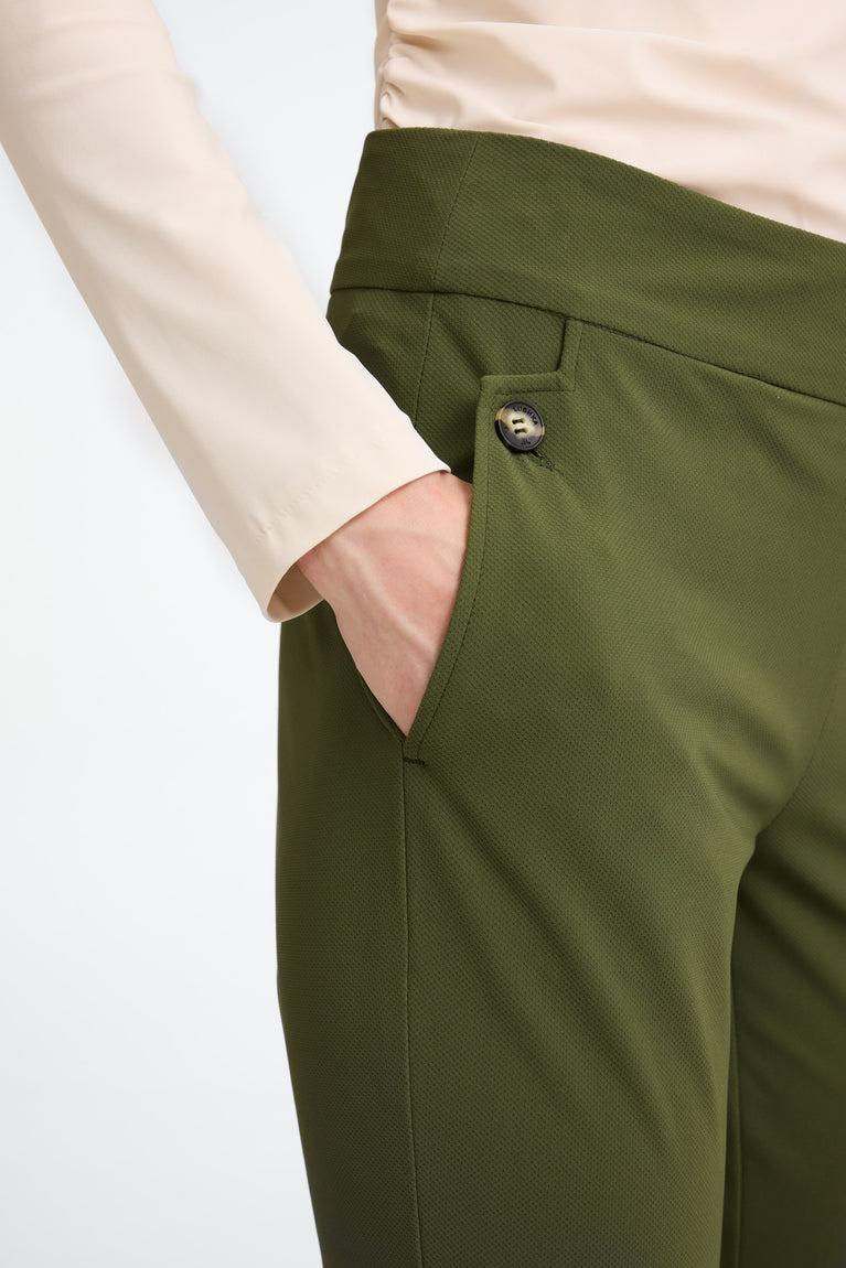 Jane Lushka Lenny Structure Technical Jersey Pants Oliva Green