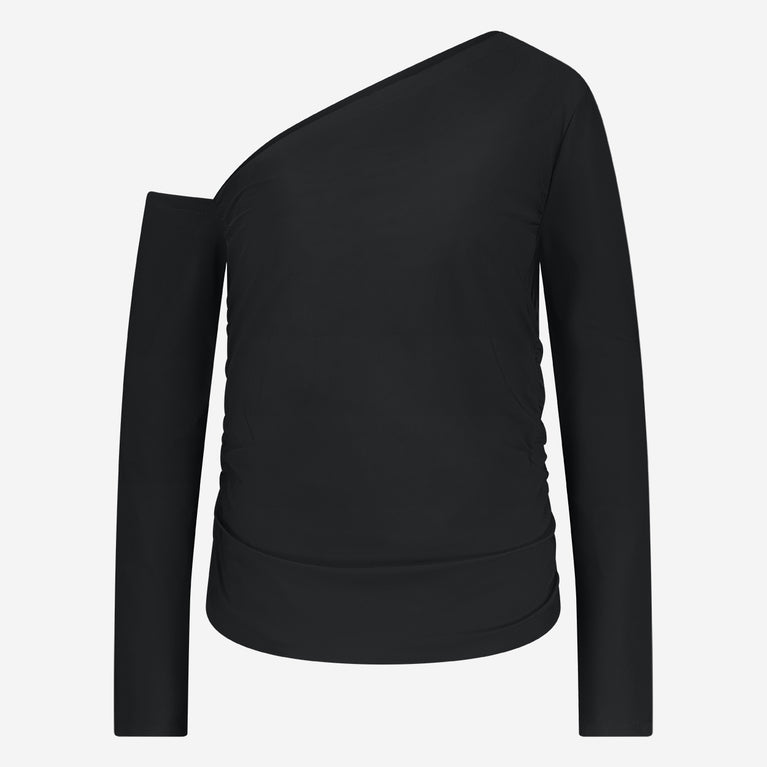 Jane Lushka Lidia Strech Technical Jersey Top Black