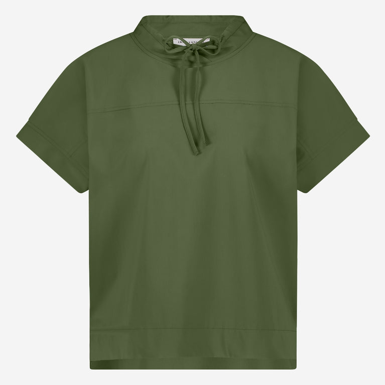Jane Lushka Lucca Strech Technical Jersey Top Oliva Green