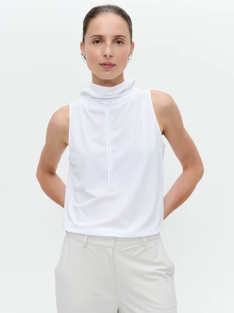 Jane Lushka Malvo Structure Technical Jersey Top White