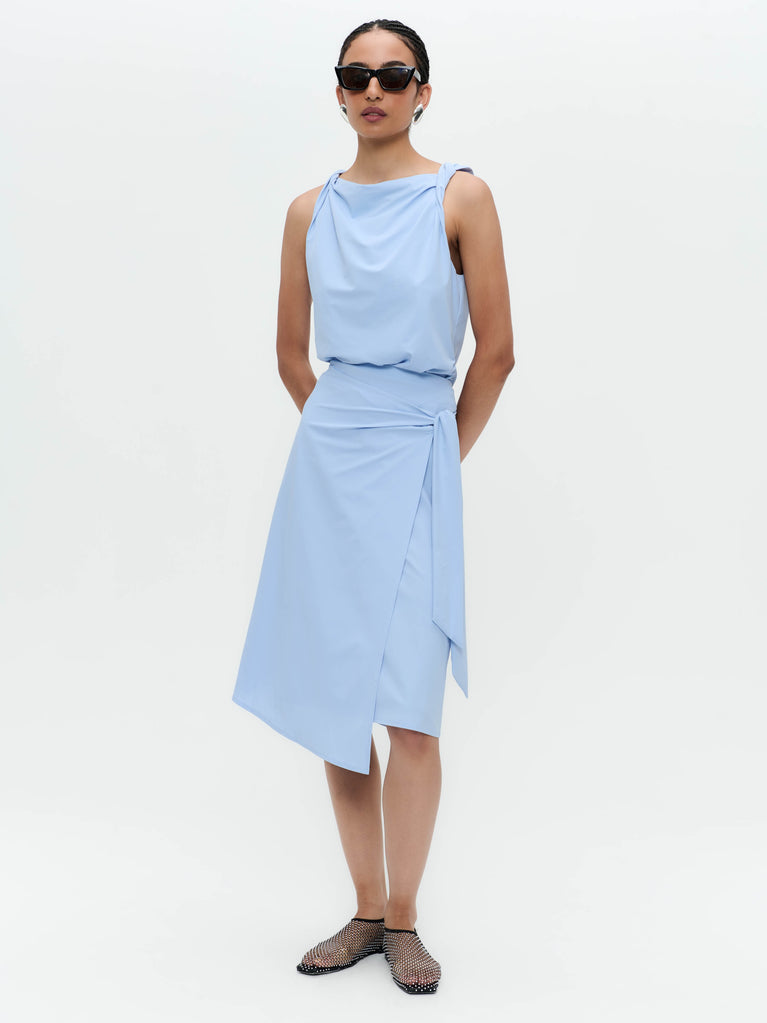 jane lushka Marika strech technical jersey top Mid Blue