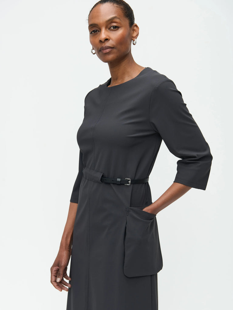Jane Lushka Marlou Dress Technical Jersey Dark Grey