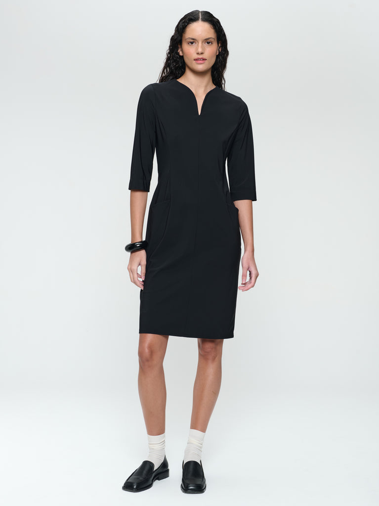 jane lushka Martinas strech technical jersey dress Black