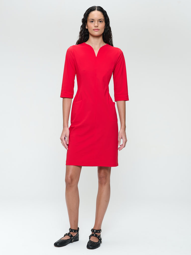 jane lushka Martinas strech technical jersey dress Red