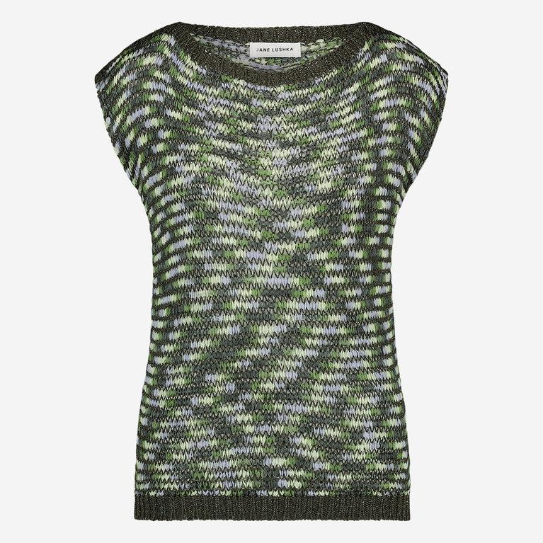 Jane Lushka Multi Collors Viscose Top 9037 Multi Green