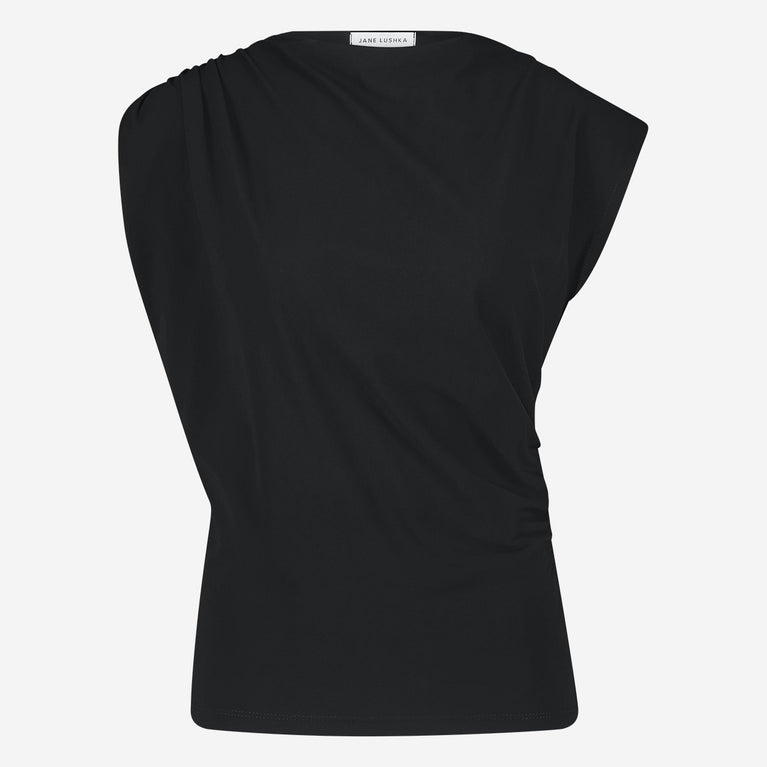 Jane Lushka Nelly Strech Technical Jersey Top Black