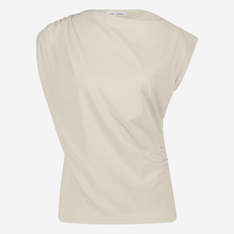 Jane Lushka Nelly Strech Technical Jersey Top Light Sand