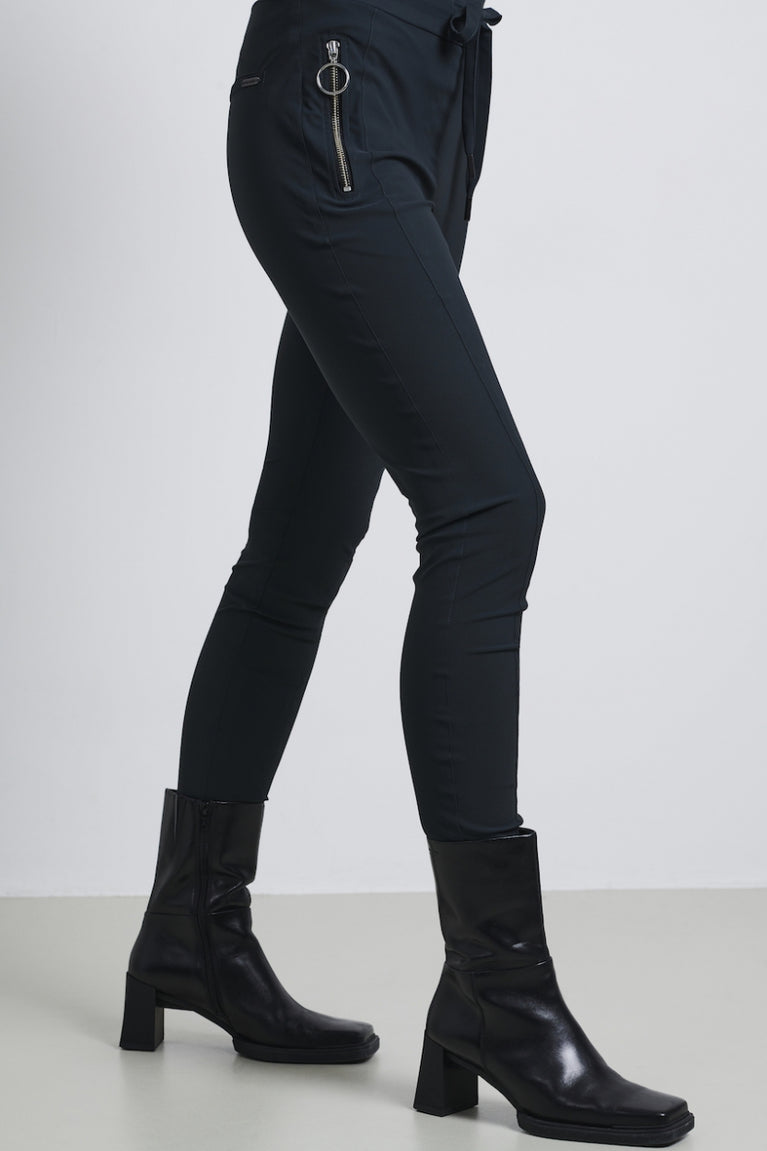 Jane Lushka Pants Anna - Skinny Fit Technical Jersey Grigio Notte