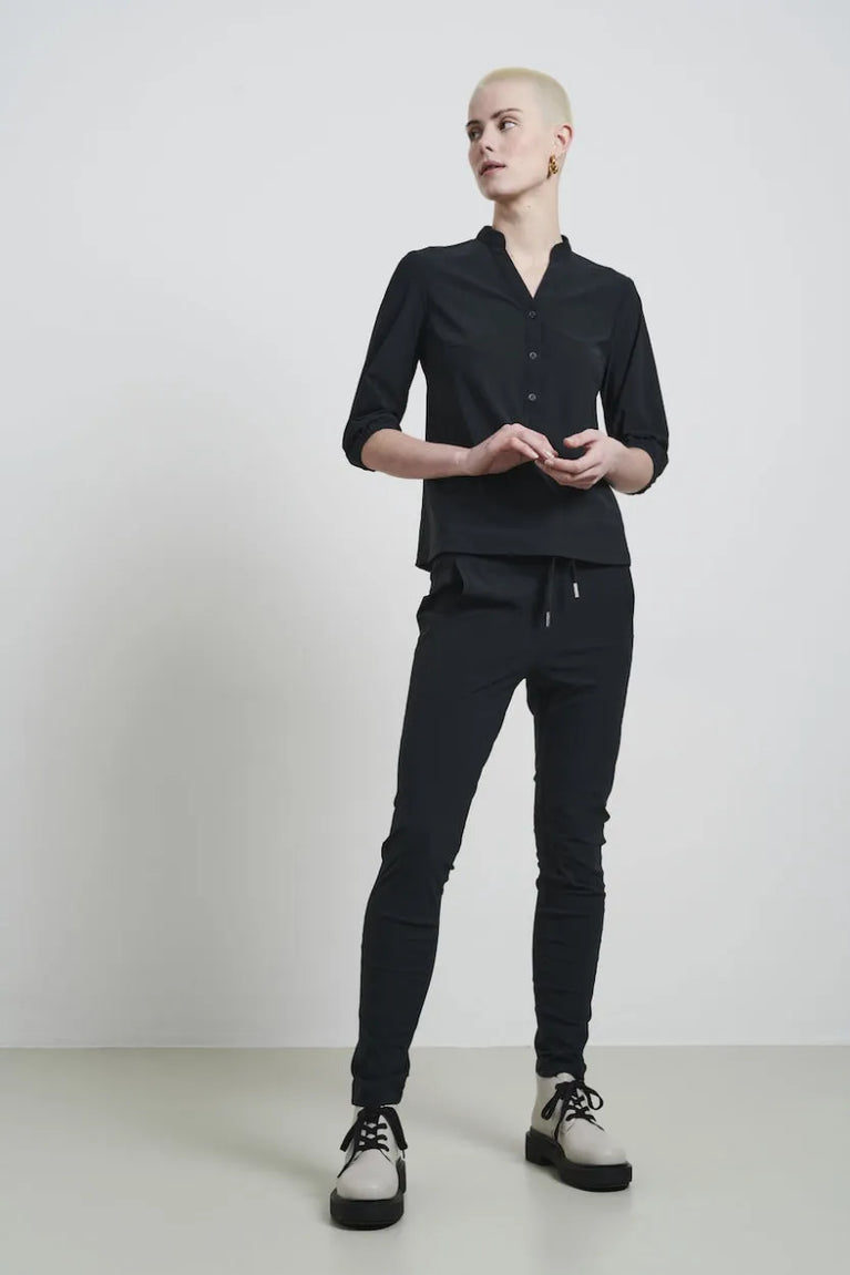 jane lushka Pants Anna - Skinny fit Technical Jersey Grigio Notte