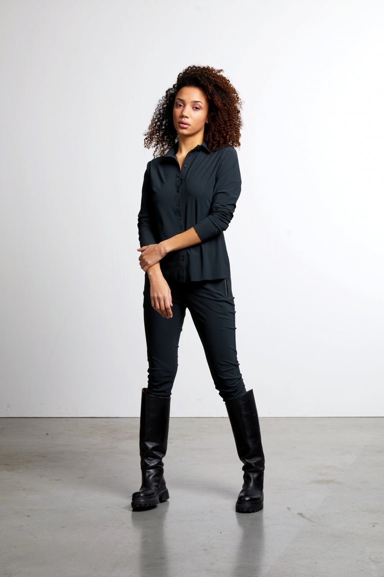 jane lushka Pants Anna - Skinny fit Technical Jersey Grigio Notte