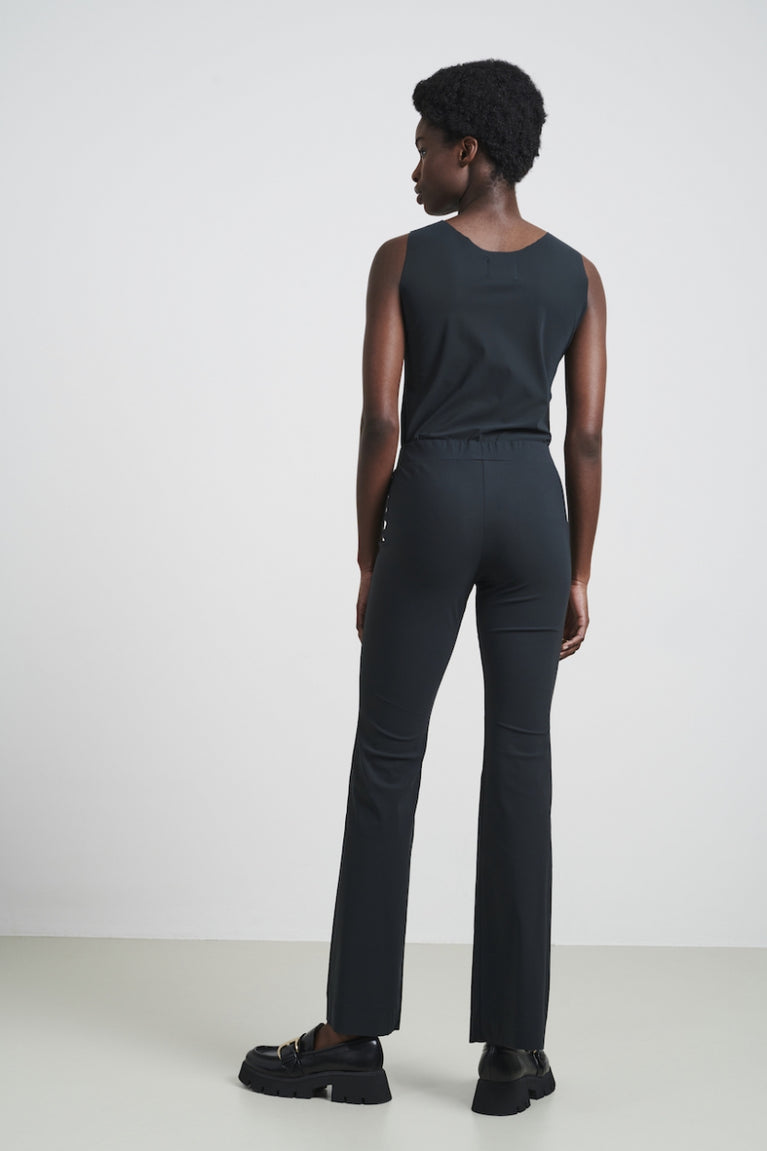 Jane Lushka Pants Eliya Easy Wear Flair Technical Jersey Grigio Notte