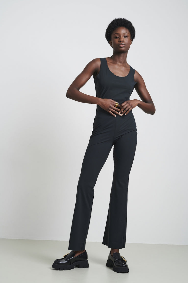 jane lushka Pants Eliya easy wear flair Technical Jersey Grigio Notte