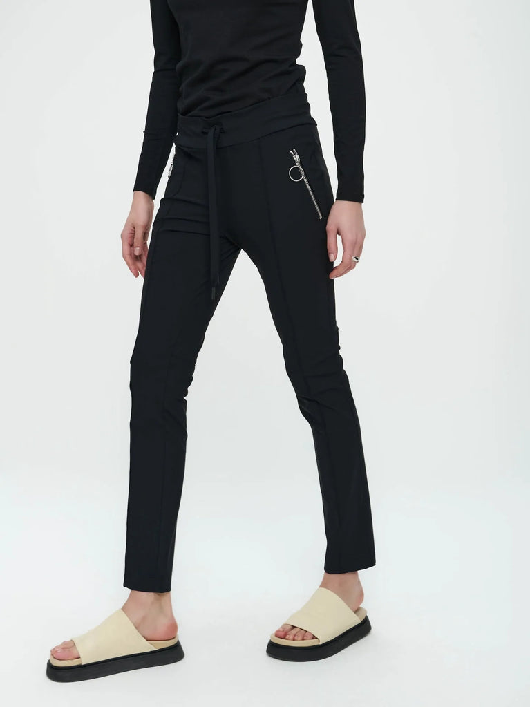 Jane Lushka Pants Emma-straight Leg Fit Technical Jersey Black