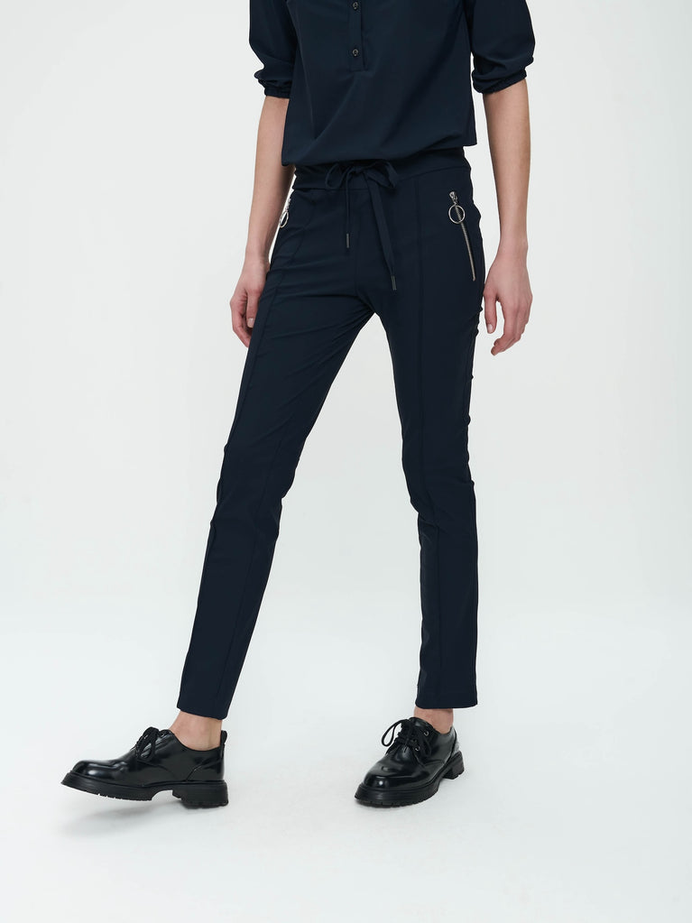 Jane Lushka Pants Emma-straight Leg Fit Technical Jersey Blue