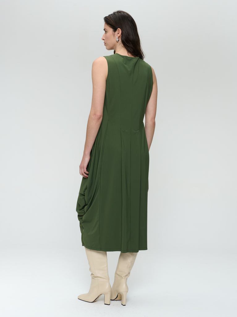 Jane Lushka Ria WS Strech Technical Jersey Dress Oliva Green