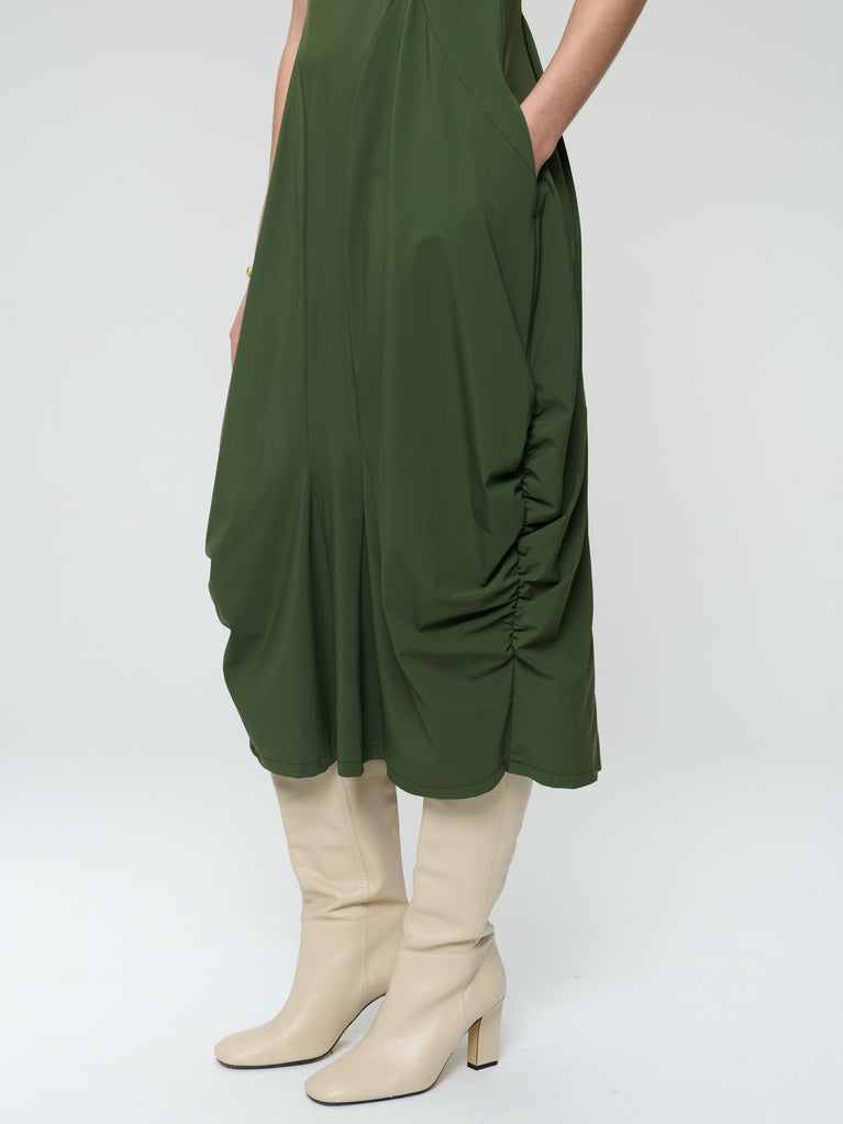 Jane Lushka Ria WS Strech Technical Jersey Dress Oliva Green
