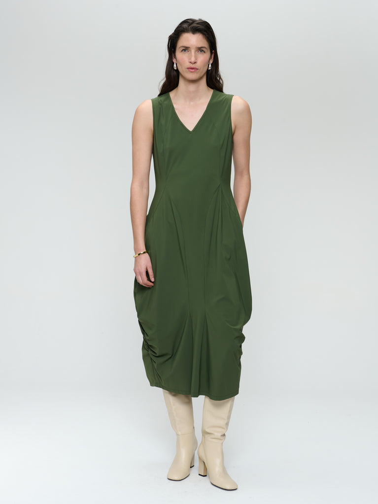 jane lushka Ria WS strech technical jersey dress Oliva green
