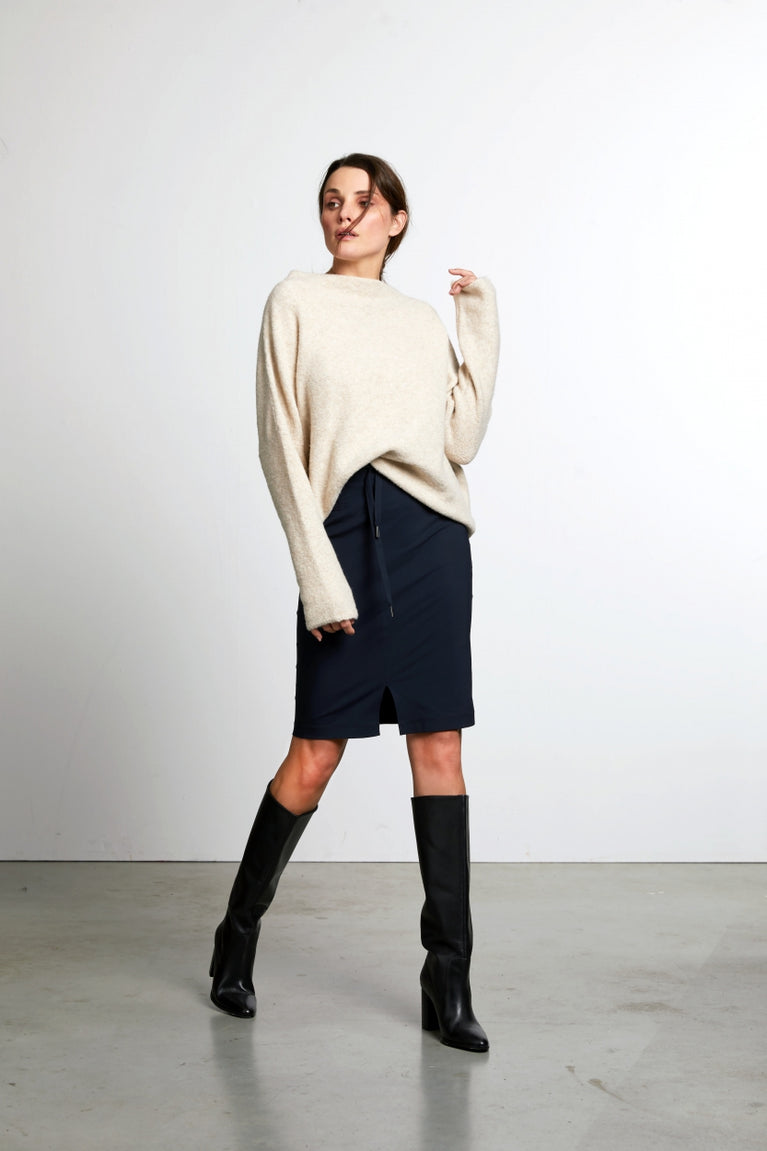 Jane Lushka Skirt Kate Easy Wear Technical Jersey Blue