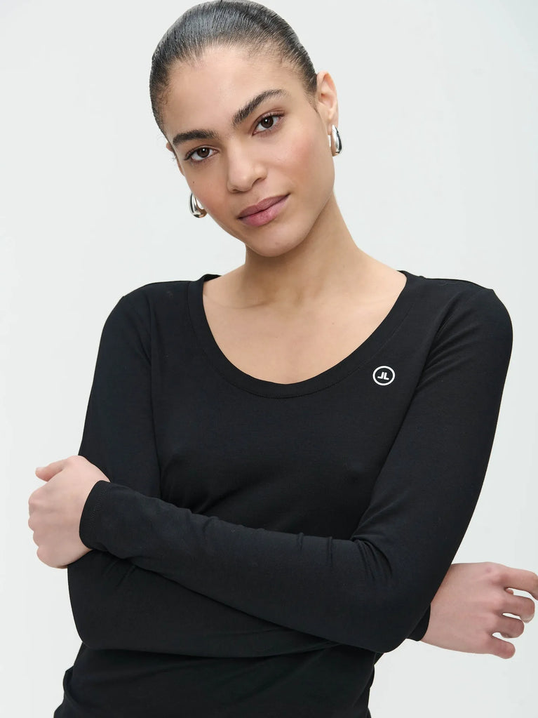 Jane Lushka T Shirt R Neck Easy Wear Organic Cotton Black