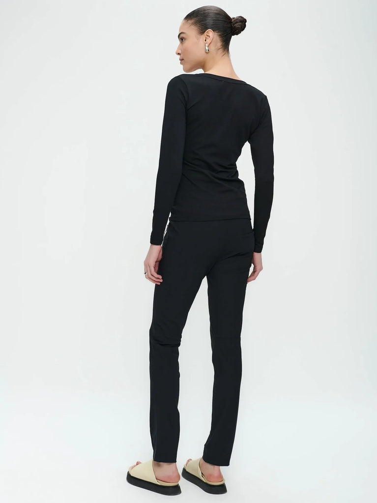 Jane Lushka T Shirt R Neck Easy Wear Organic Cotton Black