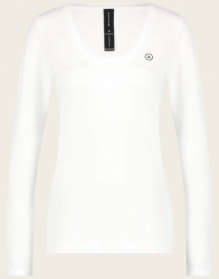 Jane Lushka T Shirt R Neck Easy Wear Organic Cotton White