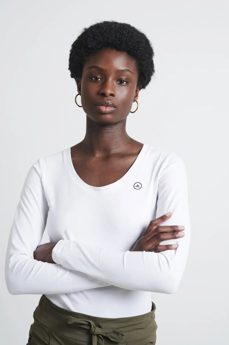 jane lushka T shirt R Neck easy wear Organic Cotton White