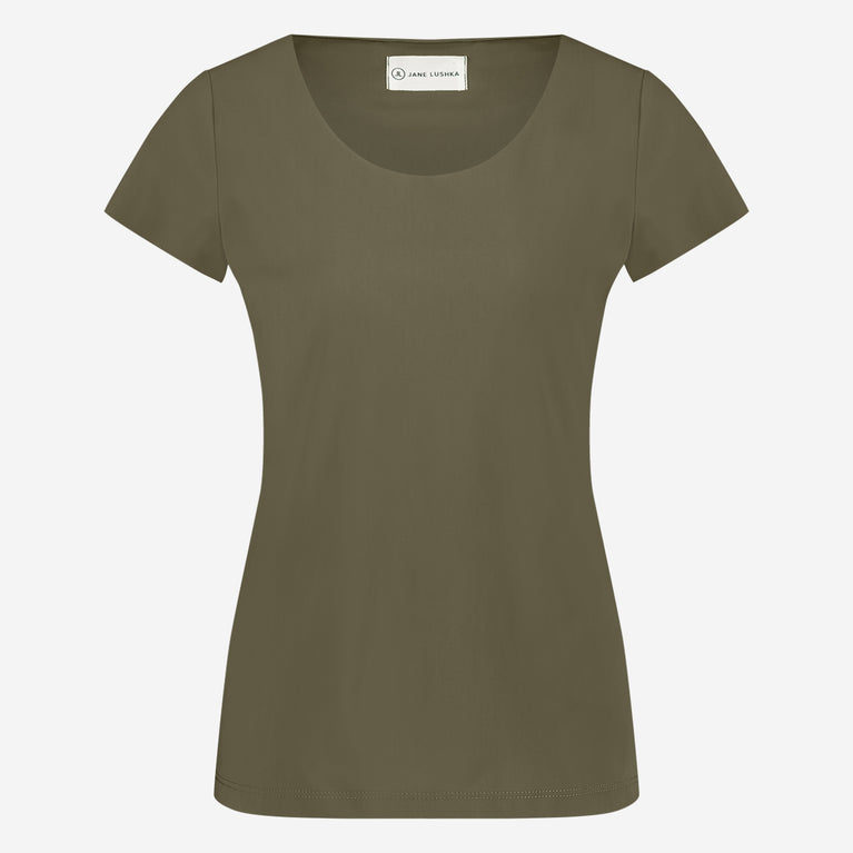 jane lushka T shirt Sara easy wear Technical Jersey Army