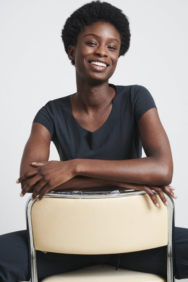 jane lushka T shirt Sara easy wear Technical Jersey Grigio Notte