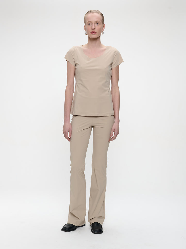 jane lushka T shirt Sara easy wear Technical Jersey Sand