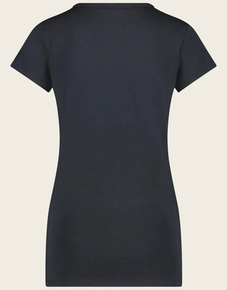 Jane Lushka T Shirt V Neck Easy Wear Organic Cotton Blue