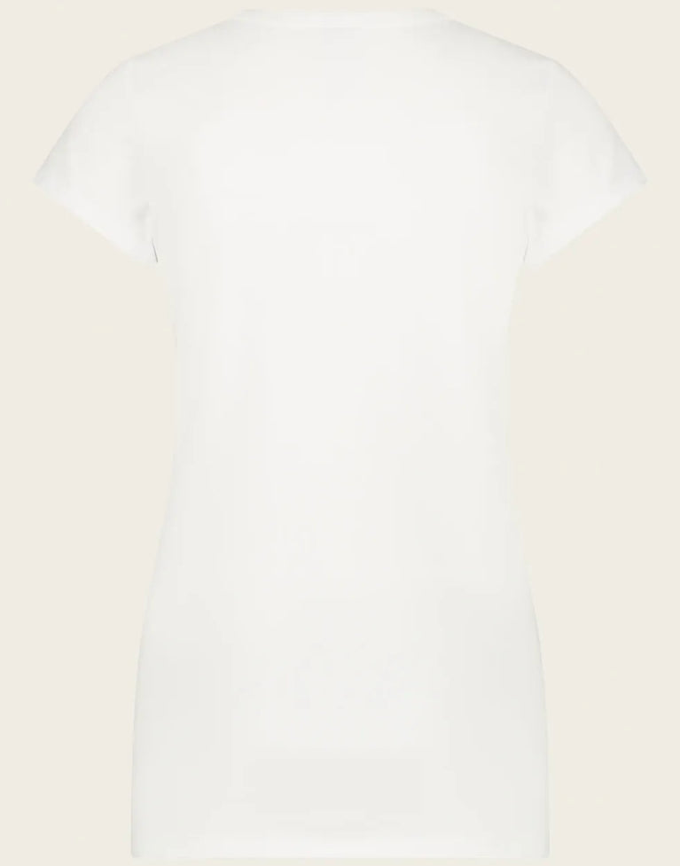 Jane Lushka T Shirt V Neck Easy Wear Organic Cotton White