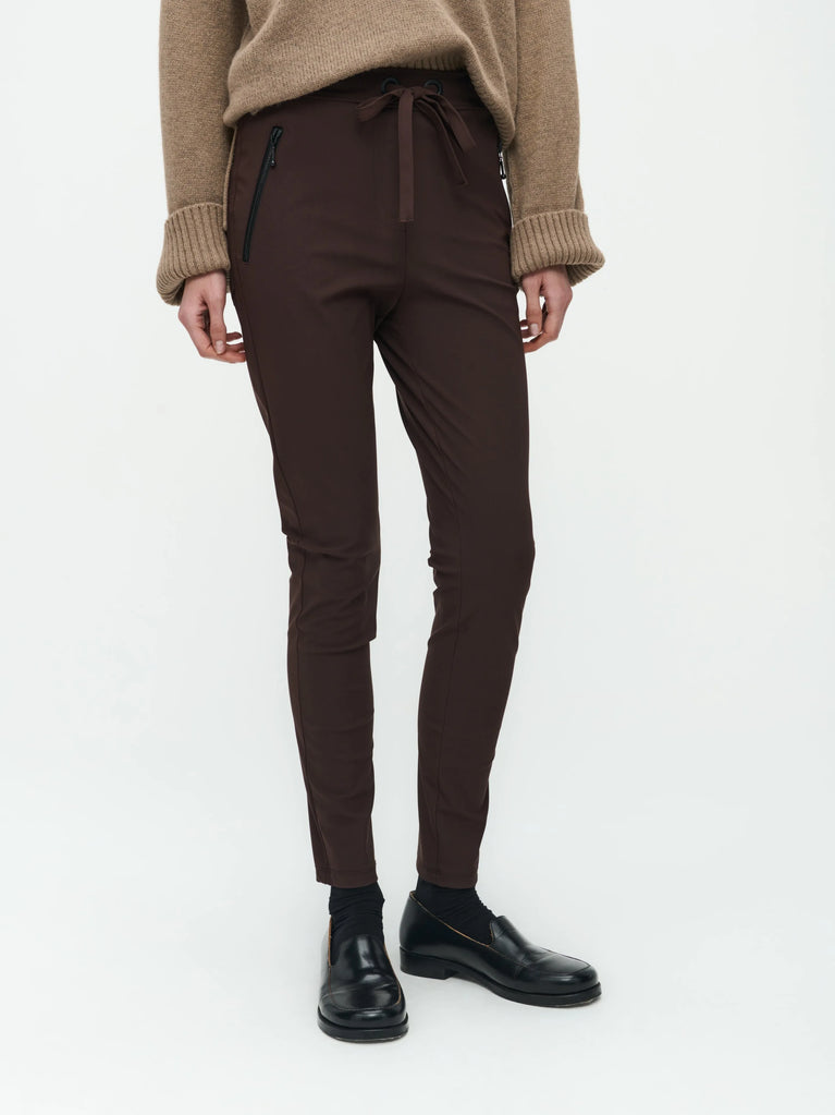Jane Lushka Tanja Pants Technical Jersey Dark Brown