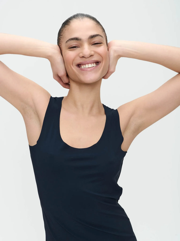 Jane Lushka Top Chris Easy Wear Technical Jersey Blue