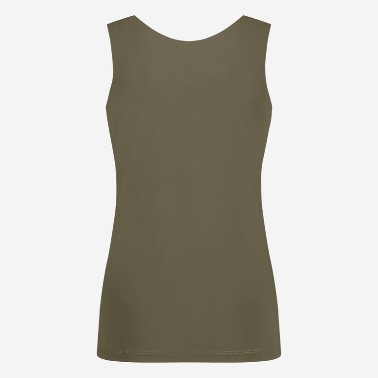 Jane Lushka Top Jesy Easy Wear Technical Jersey Army