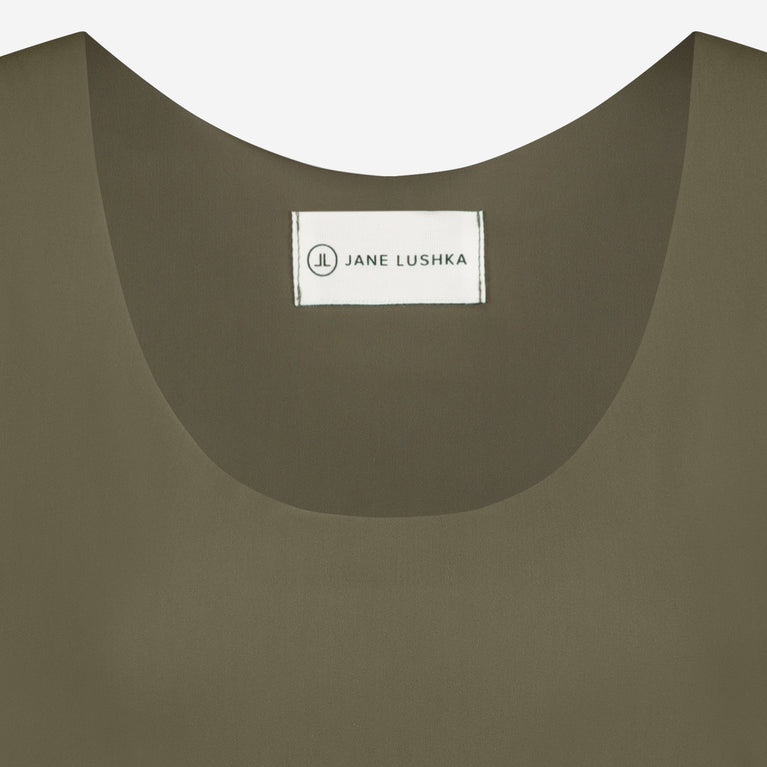 Jane Lushka Top Jesy Easy Wear Technical Jersey Army