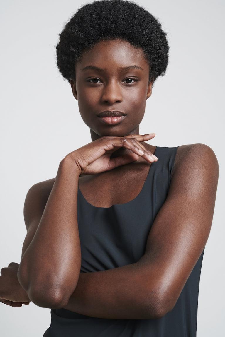 Jane Lushka Top Jesy Easy Wear Technical Jersey Grigio Notte