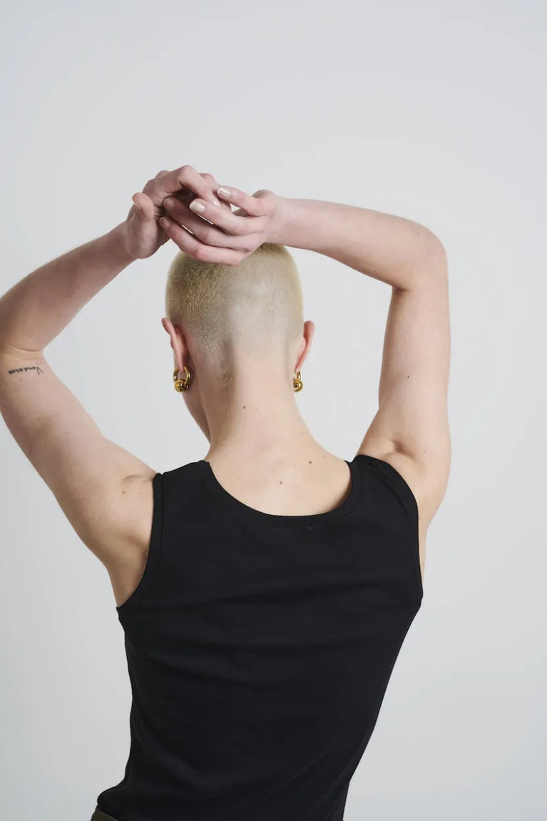 Jane Lushka Top Rips Easy Wear Organic Cotton Black