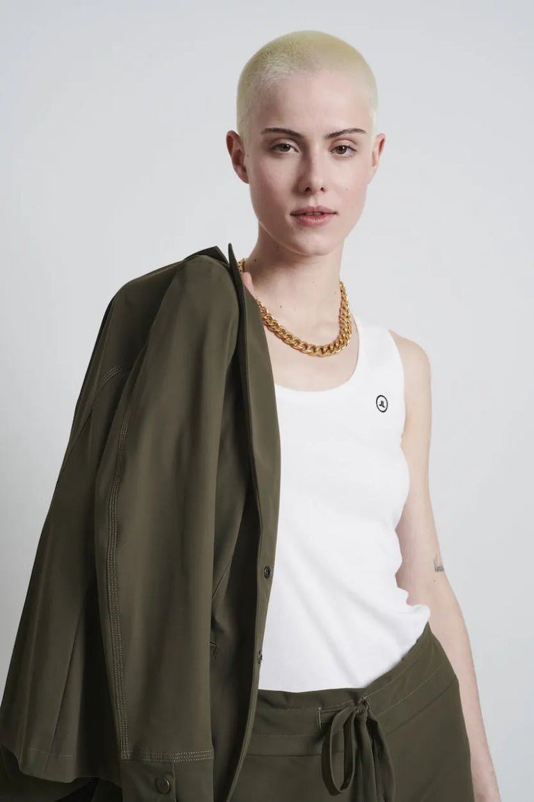 Jane Lushka Top Rips Easy Wear Organic Cotton White