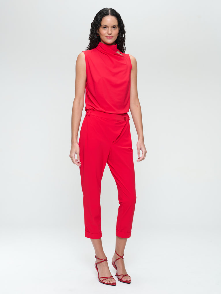 jane lushka Valentine structure technical jersey pants Red