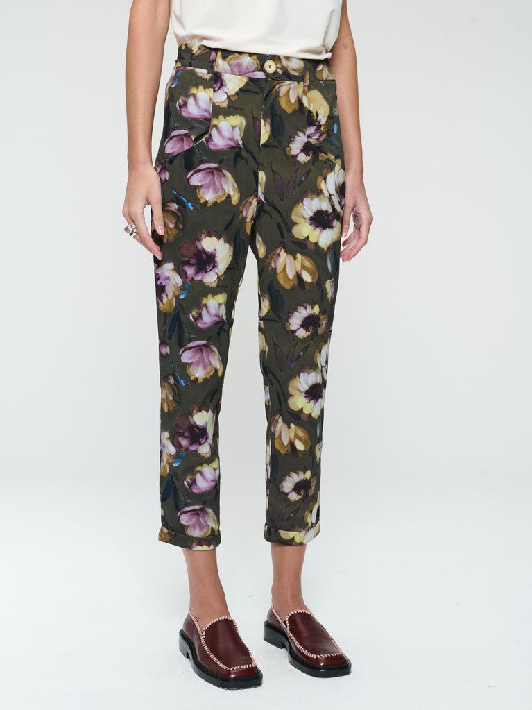 Jane Lushka Zella Pants Print Technical Jersey Multi Green