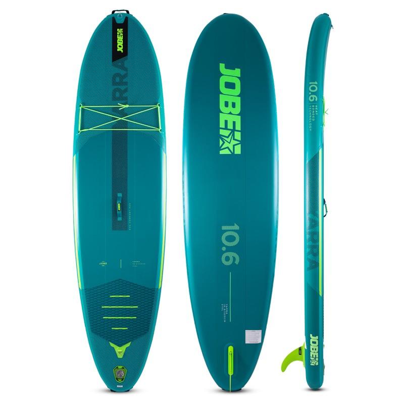 Jobe Jobe Aero Yarra SUP Board 10.6 Pakket Teal Met Fiberglass Peddel Lime