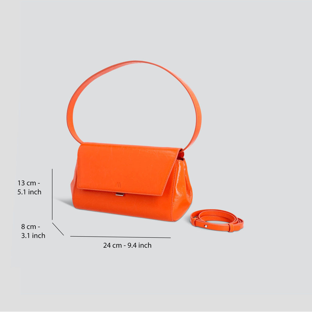 Kaai Ikon Clutch - Naplack Papaya