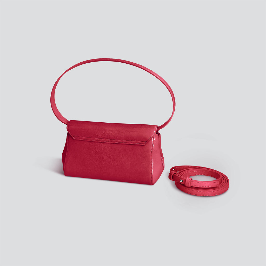 Kaai Ikon Clutch - Naplack Robijnroze