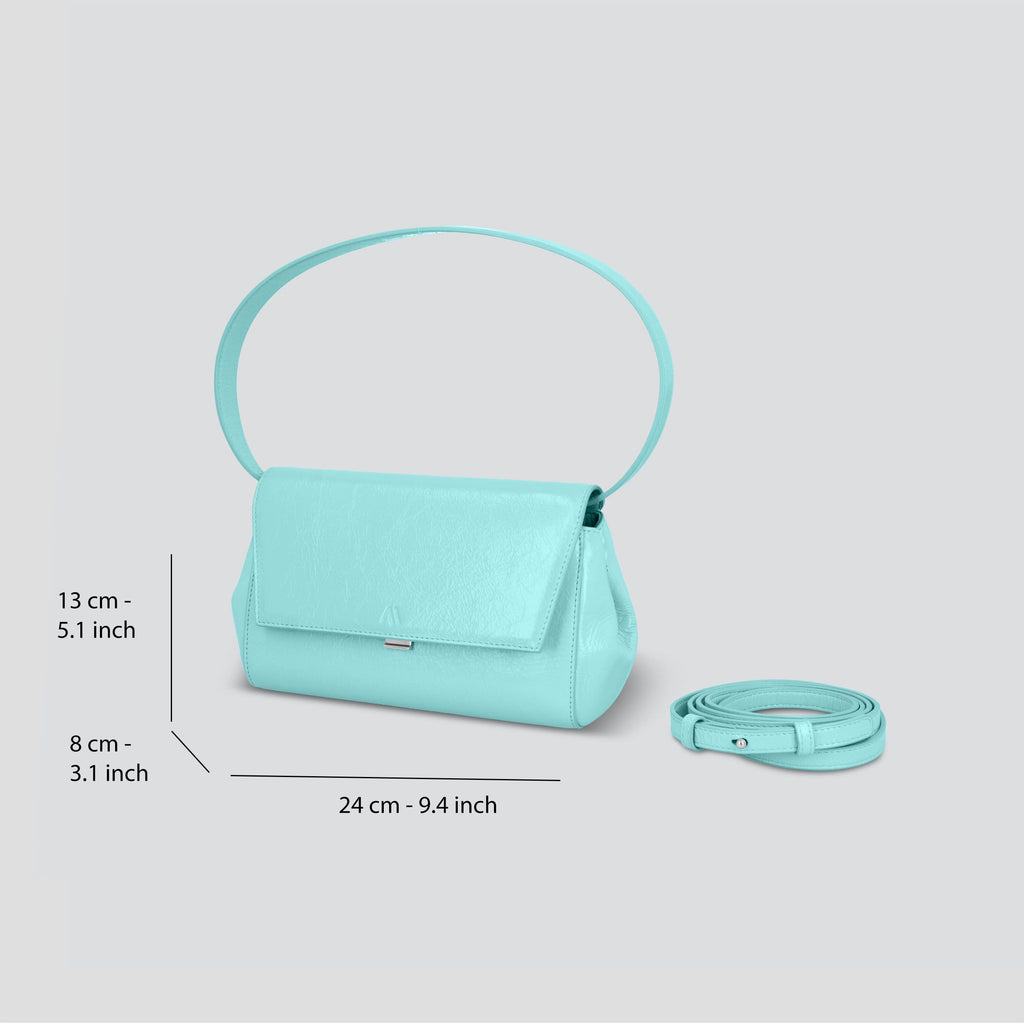 Kaai Ikon Clutch - Naplack Turquoise