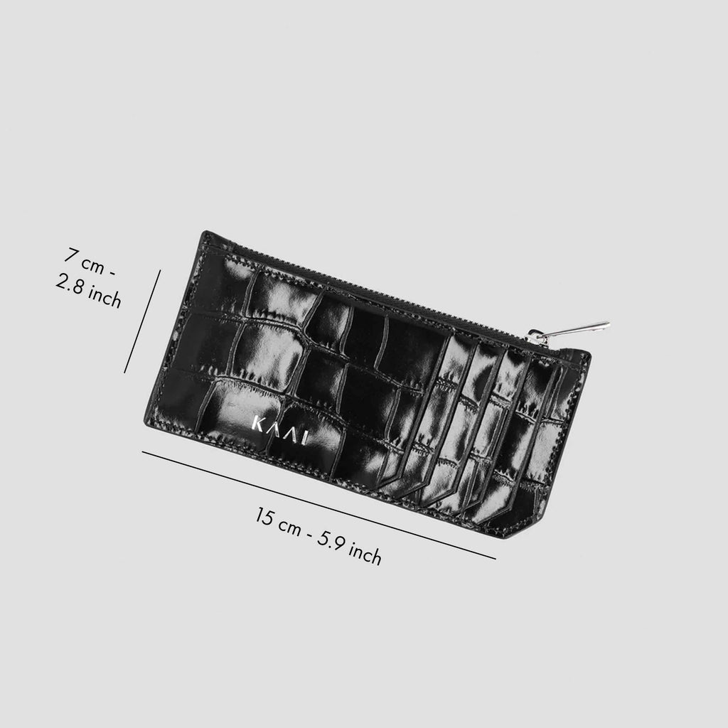 Kaai Kaarthouder - Croco Zwart