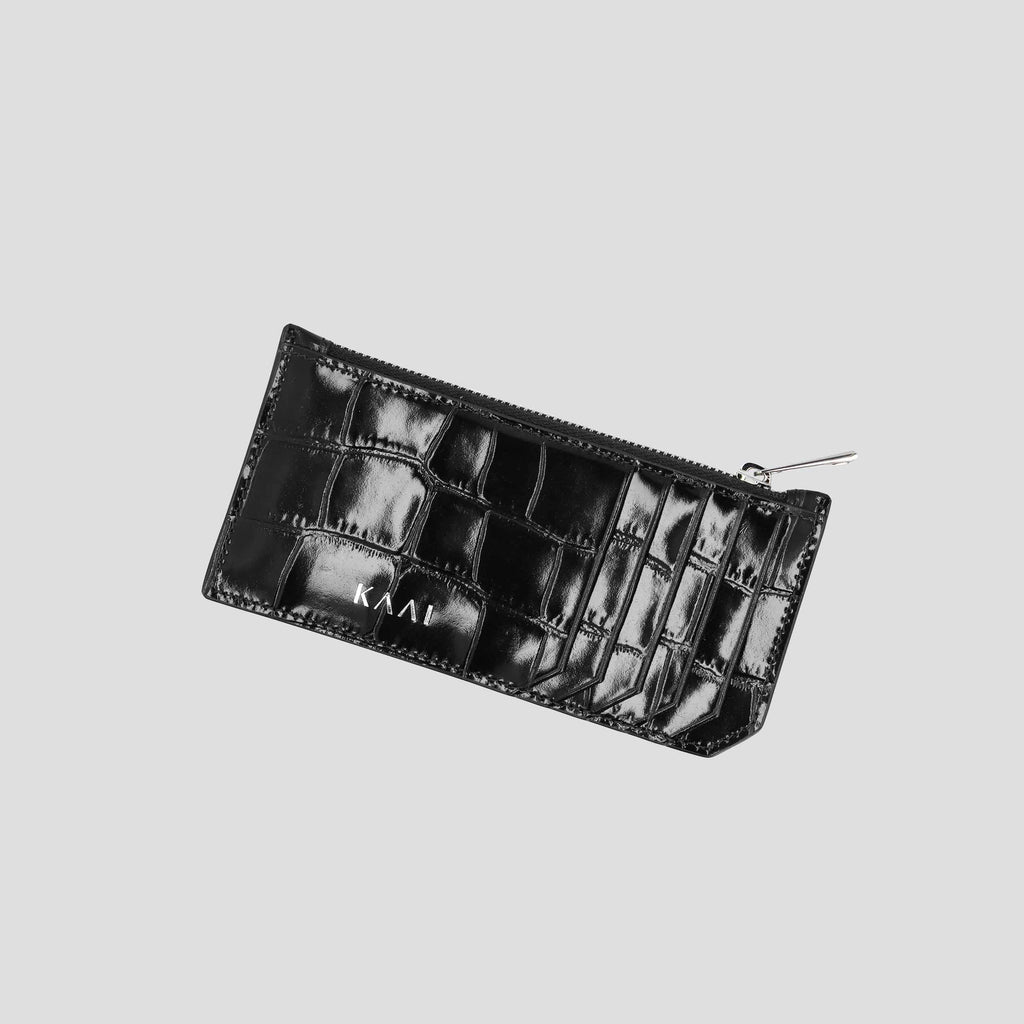 kaai Kaarthouder - croco zwart