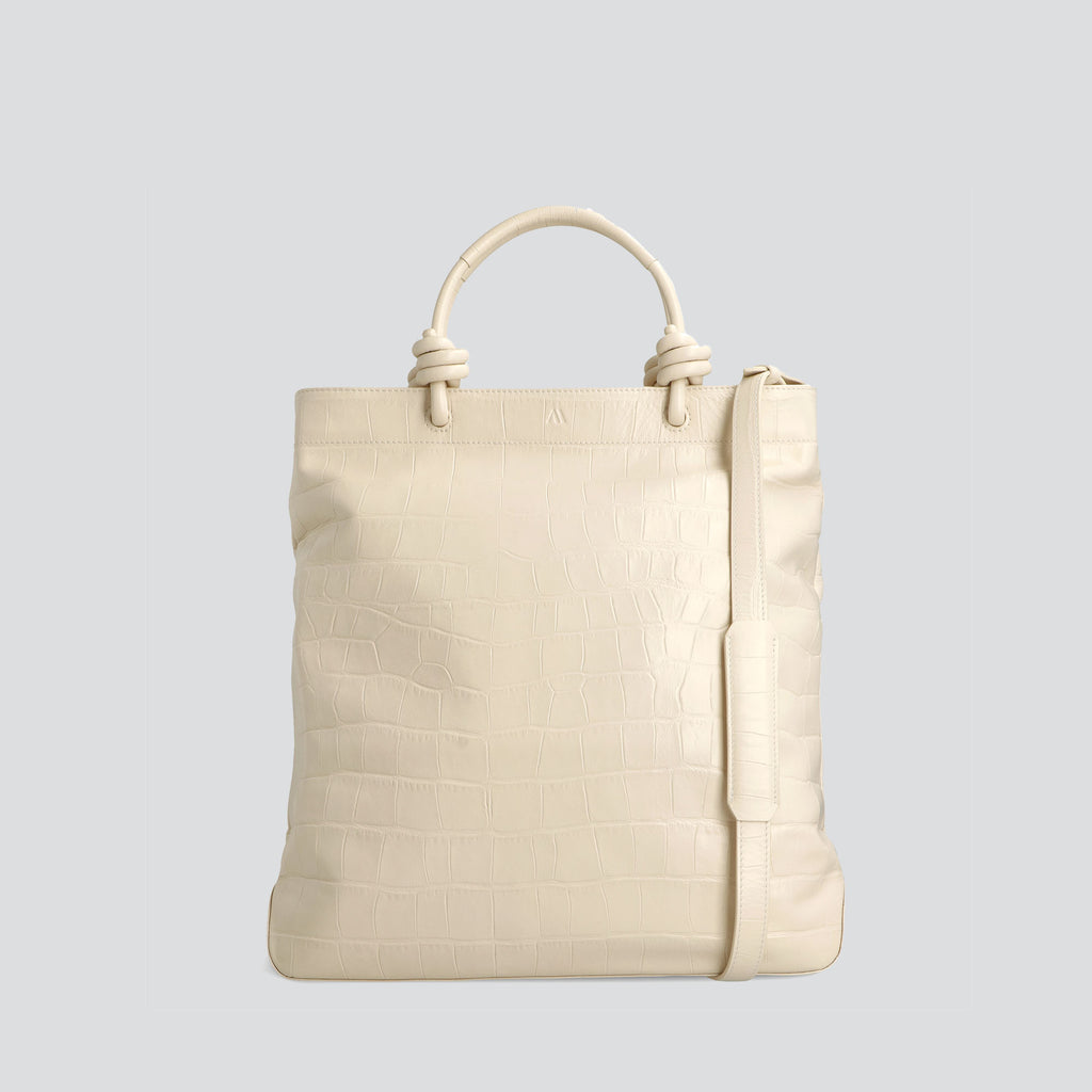kaai Loop - zacht croco ivoor wit
